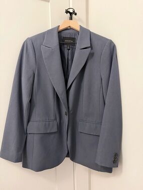 Banana Republic Soft Blue Gray Tailored Blazer